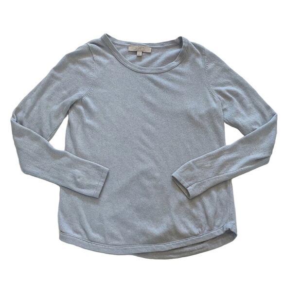 LOFT Baby Blue/Pastel Blue Wool Blend Long Sleeve Crew Neck Sweater, S - Picture 1 of 9